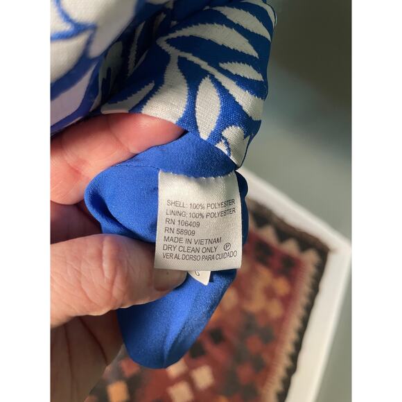 Alex Marie Marian Lillian Blue & White Floral Cap Sleeve Dress. Sz 4. EUC. - Picture 4 of 6